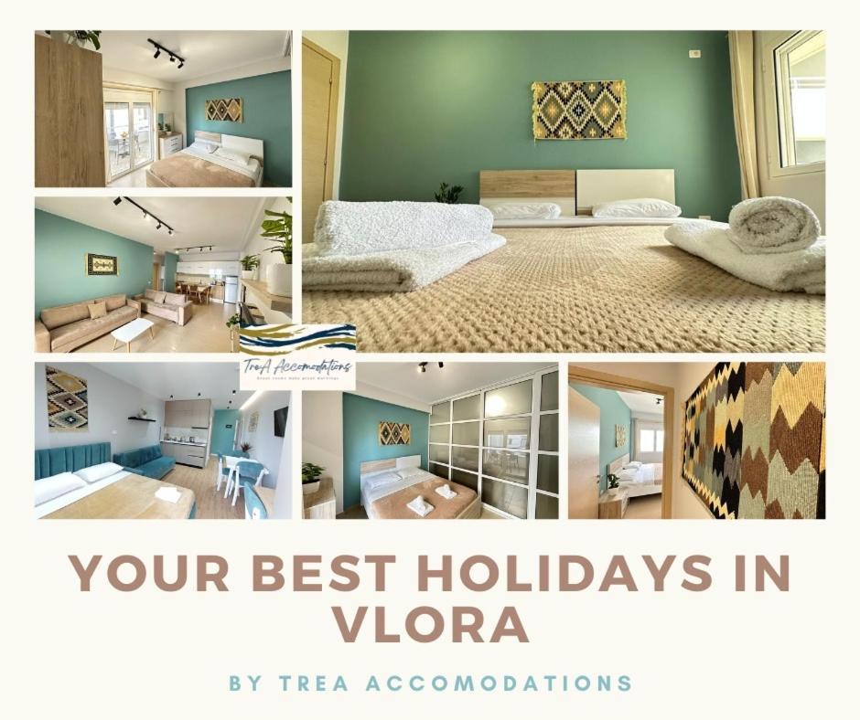 Trea Accomodations - On Private Beach With Sunbed & Umbrella Vlorë エクステリア 写真